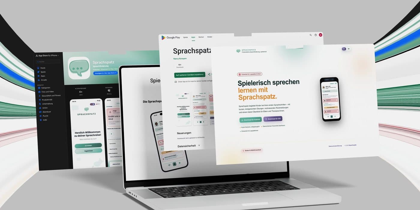 Sprachspatz im App Store und bei Google Play